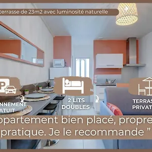 Appartement “le Terracotta” Terrasse -centre Ville- Cosy, Bourg-en-Bresse